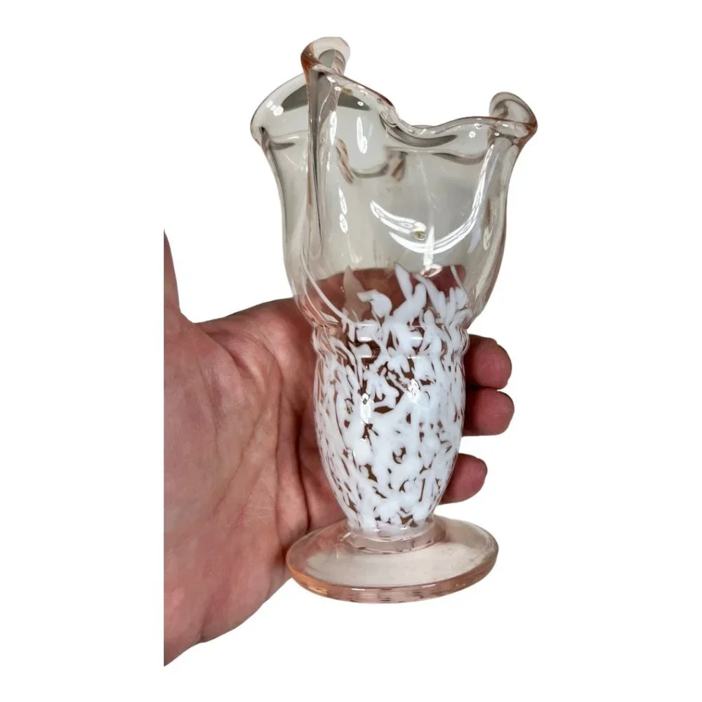 Vintage‎ Lead Crystal Handkerchief Vase